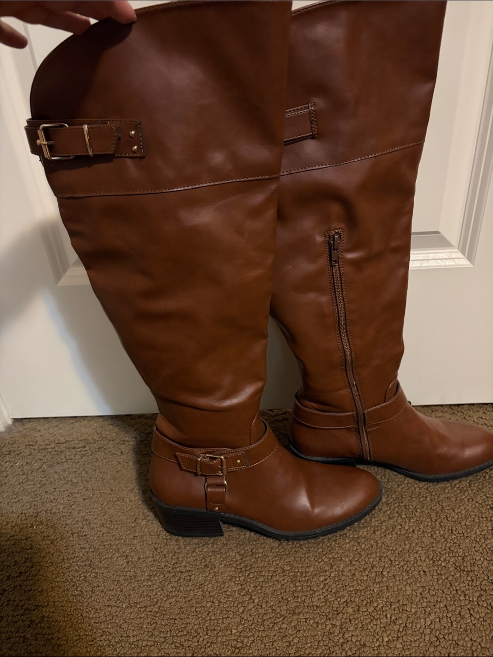 Women's Tall Riding Boots in Brown